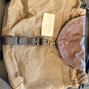 Rough and Tumble Brown Leather and Waxed Canvas Bag